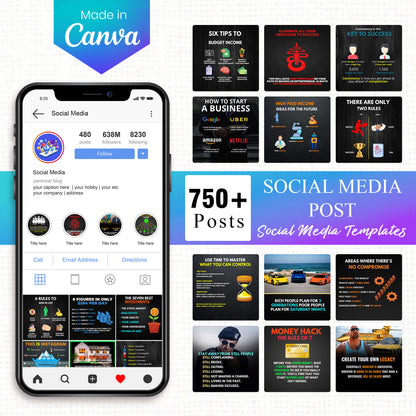 750+ Social Media Post Template for Facebook and Instagram - CreativeRino