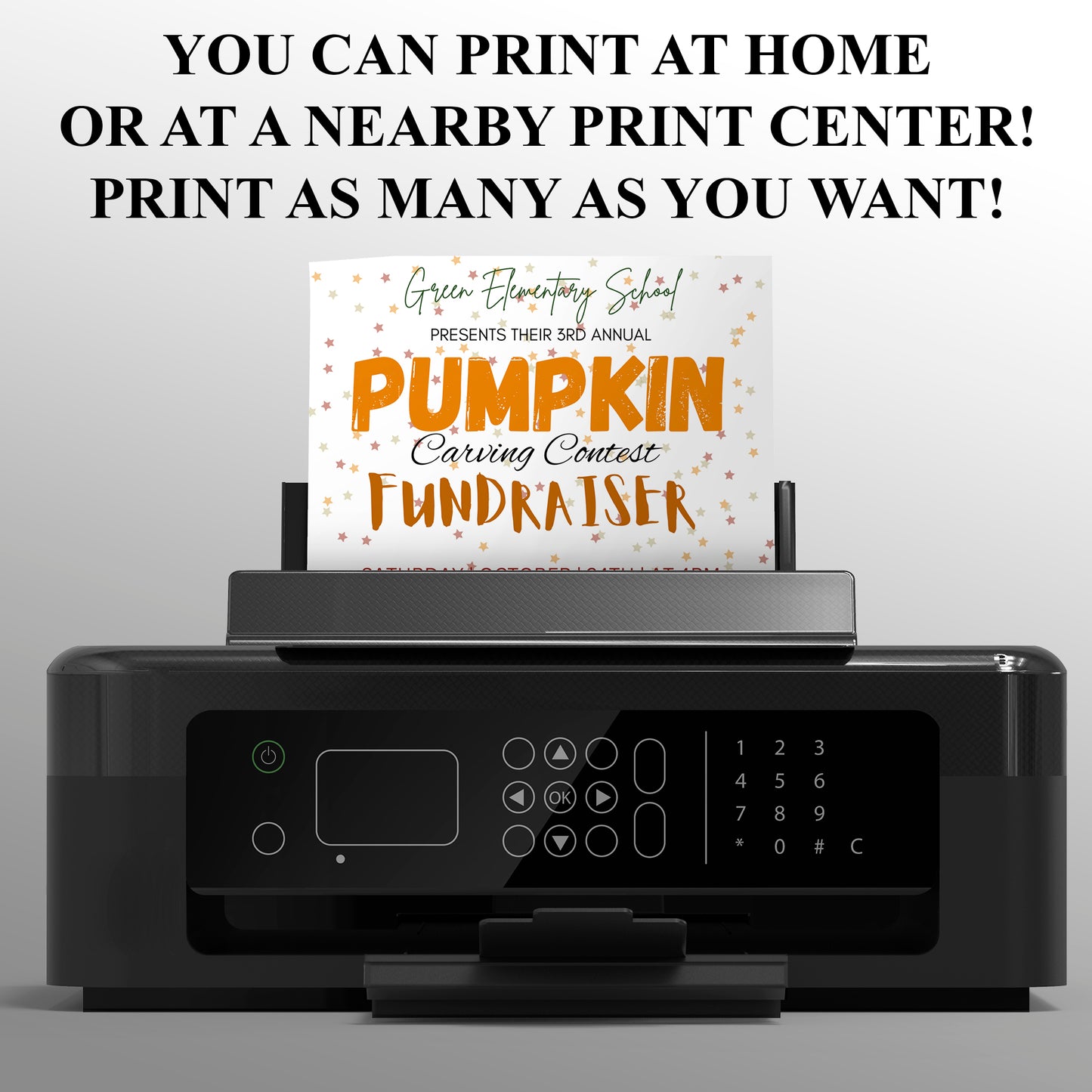 Pumpkin Carving Contest Halloween Fundraiser Invitation Template