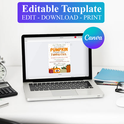 Pumpkin Carving Contest Halloween Fundraiser Invitation Template - CreativeRino