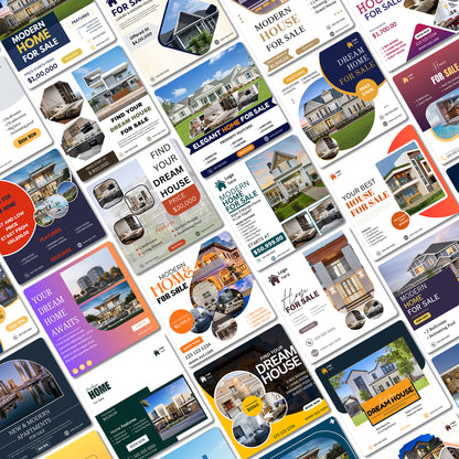 Dubai Real Estate Social Media Templates - For your Instagram, Facebook, LinkedIn - CreativeRino
