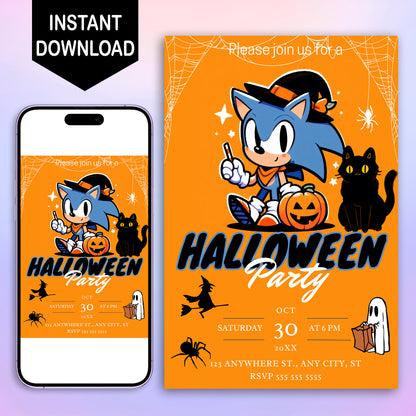 Sonic the Hedgehog Halloween Invitation Template - CreativeRino