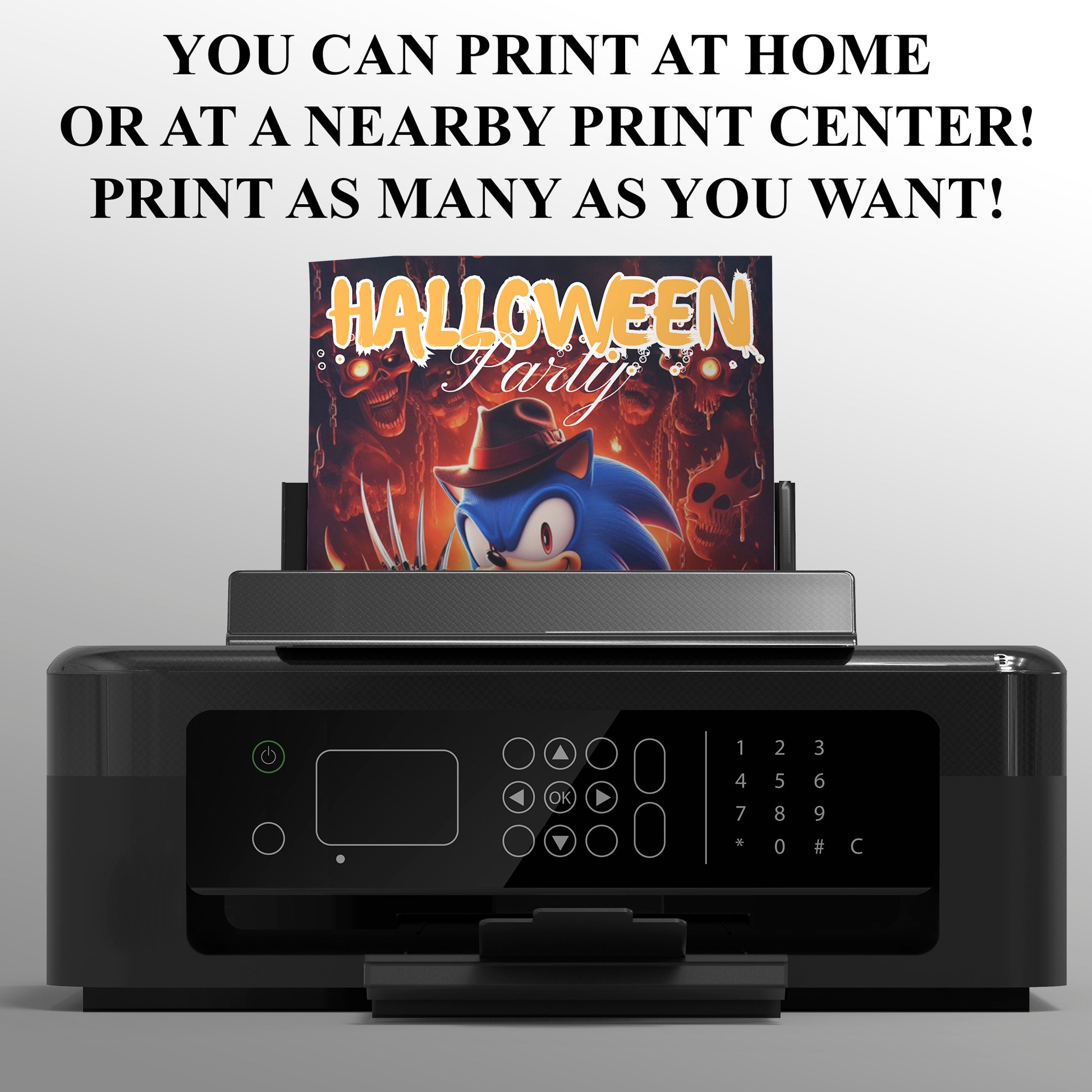 Wolverine Sonic Halloween Invitation Template - CreativeRino