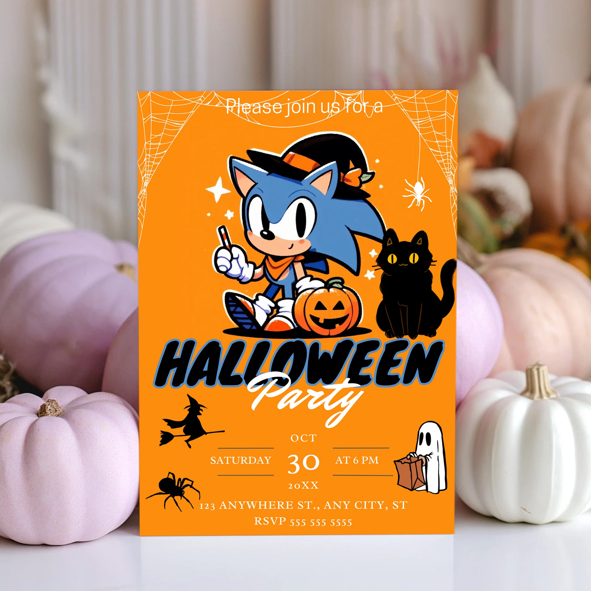 Sonic the Hedgehog Halloween Invitation Template - CreativeRino