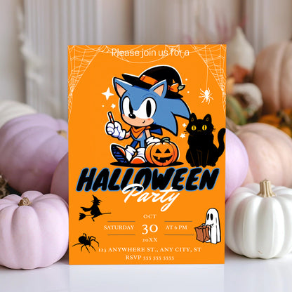 Sonic the Hedgehog Halloween Invitation Template - CreativeRino