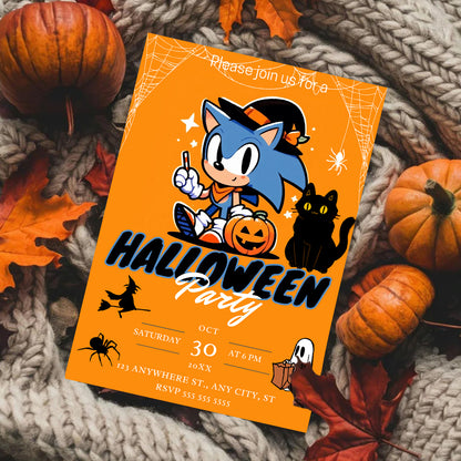 Sonic the Hedgehog Halloween Invitation Template - CreativeRino