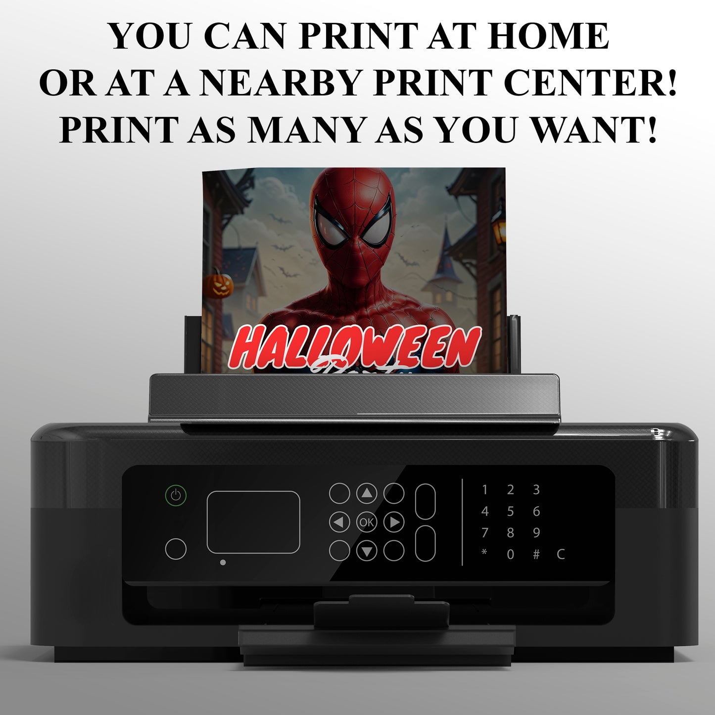 Spiderman Halloween Invitation Template