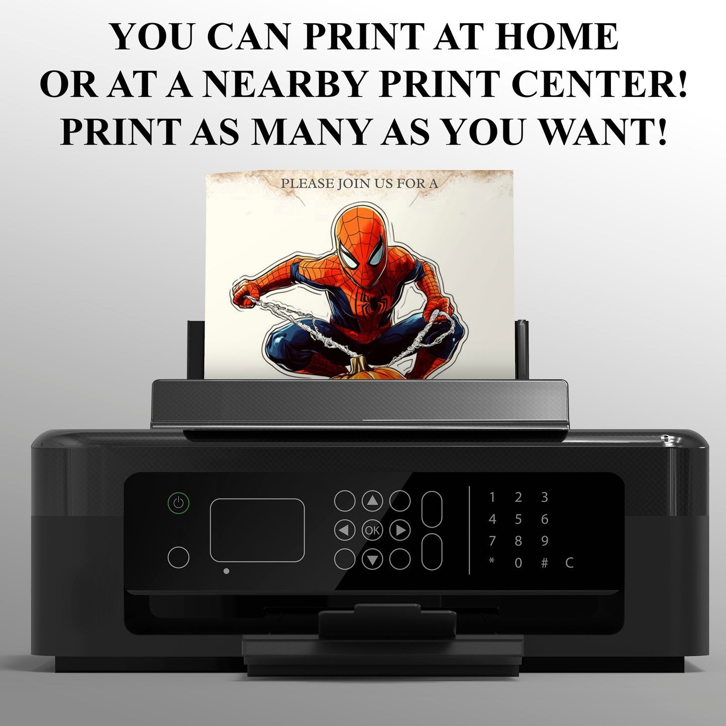 Spidey Halloween Invitation Template | Spiderman Invite - CreativeRino