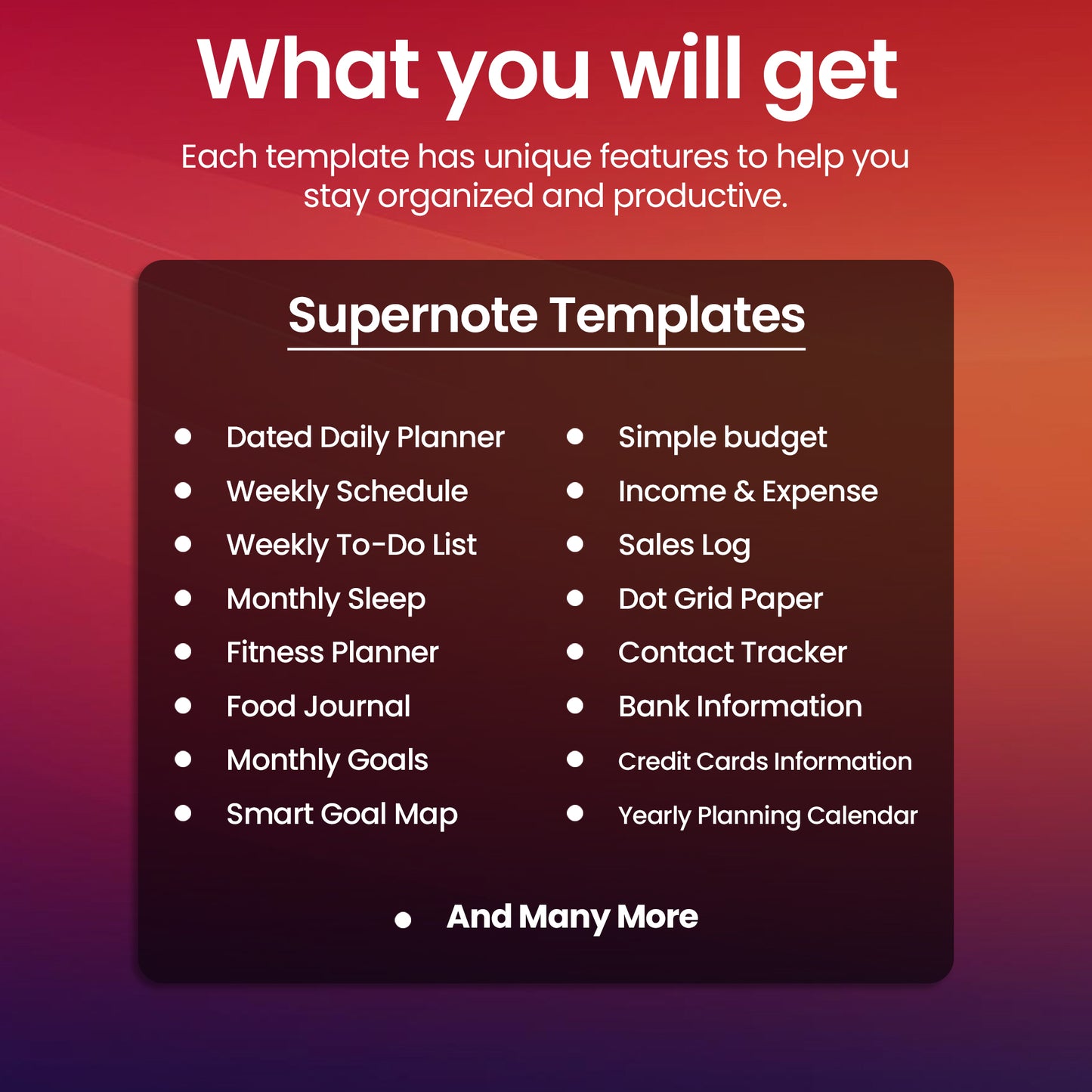 80 Supernote Planner Template Bundle