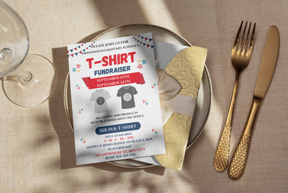 T-Shirt Fundraiser Flyer Template CreativeRino