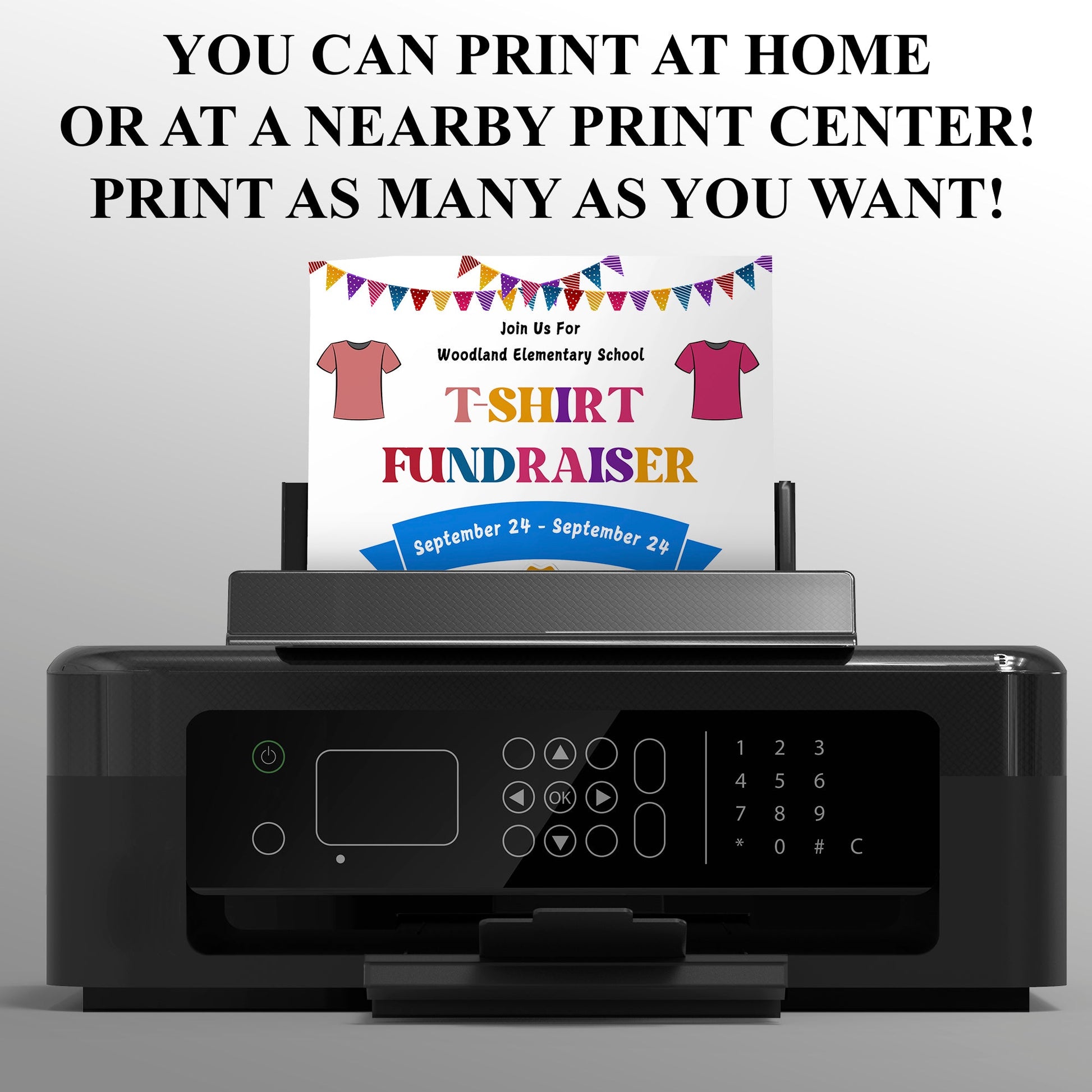 TShirt Fundraiser Flyer Template CreativeRino