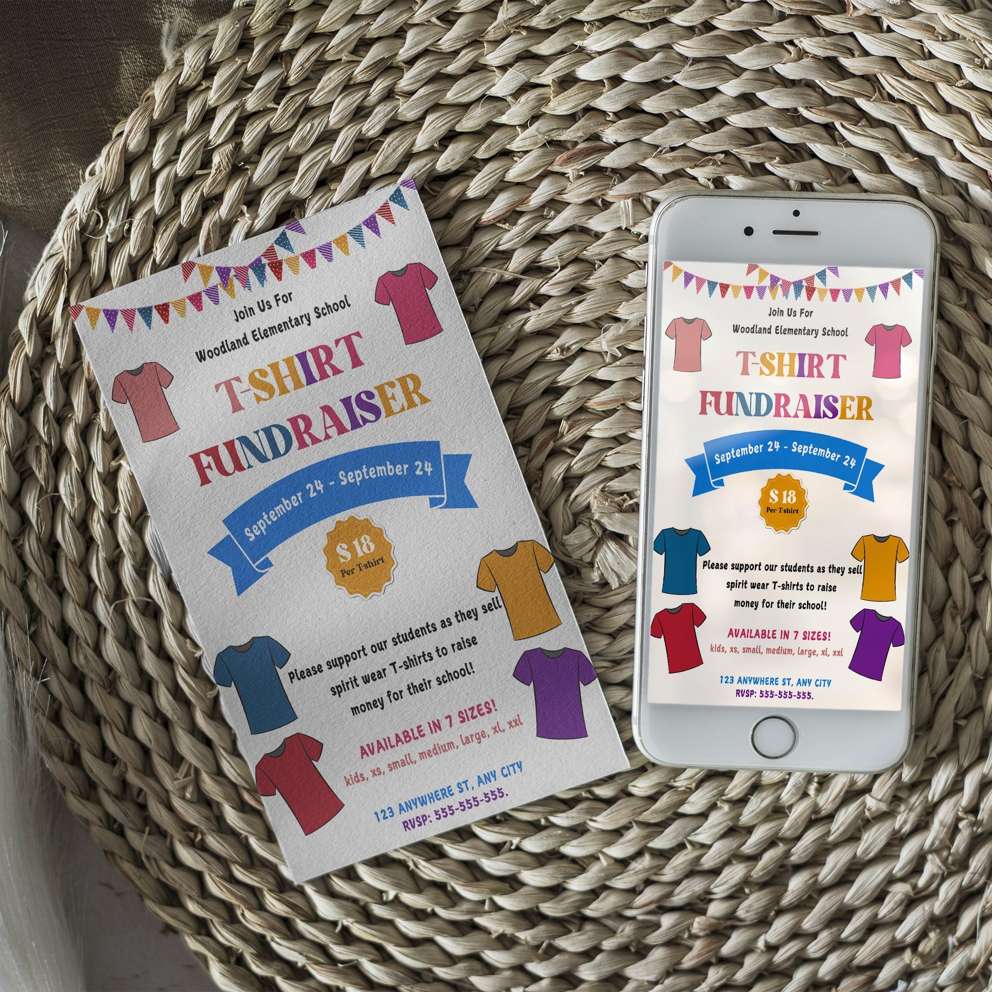 TShirt Fundraiser Flyer Template CreativeRino