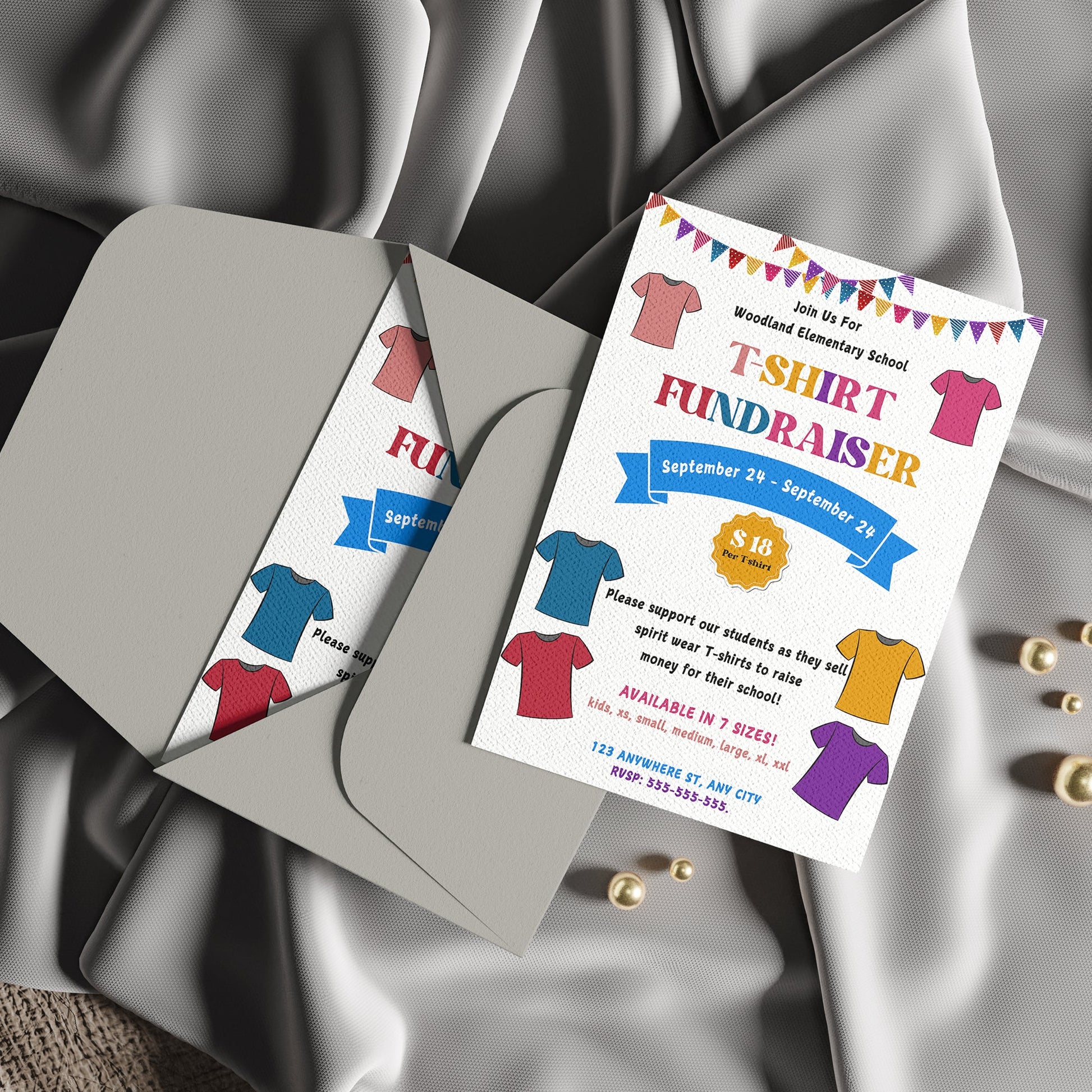 TShirt Fundraiser Flyer Template CreativeRino