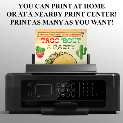 Taco Bout Birthday Invitation Template - CreativeRino