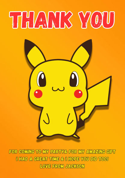 Pokemon Thank You Cards - CreativeRino