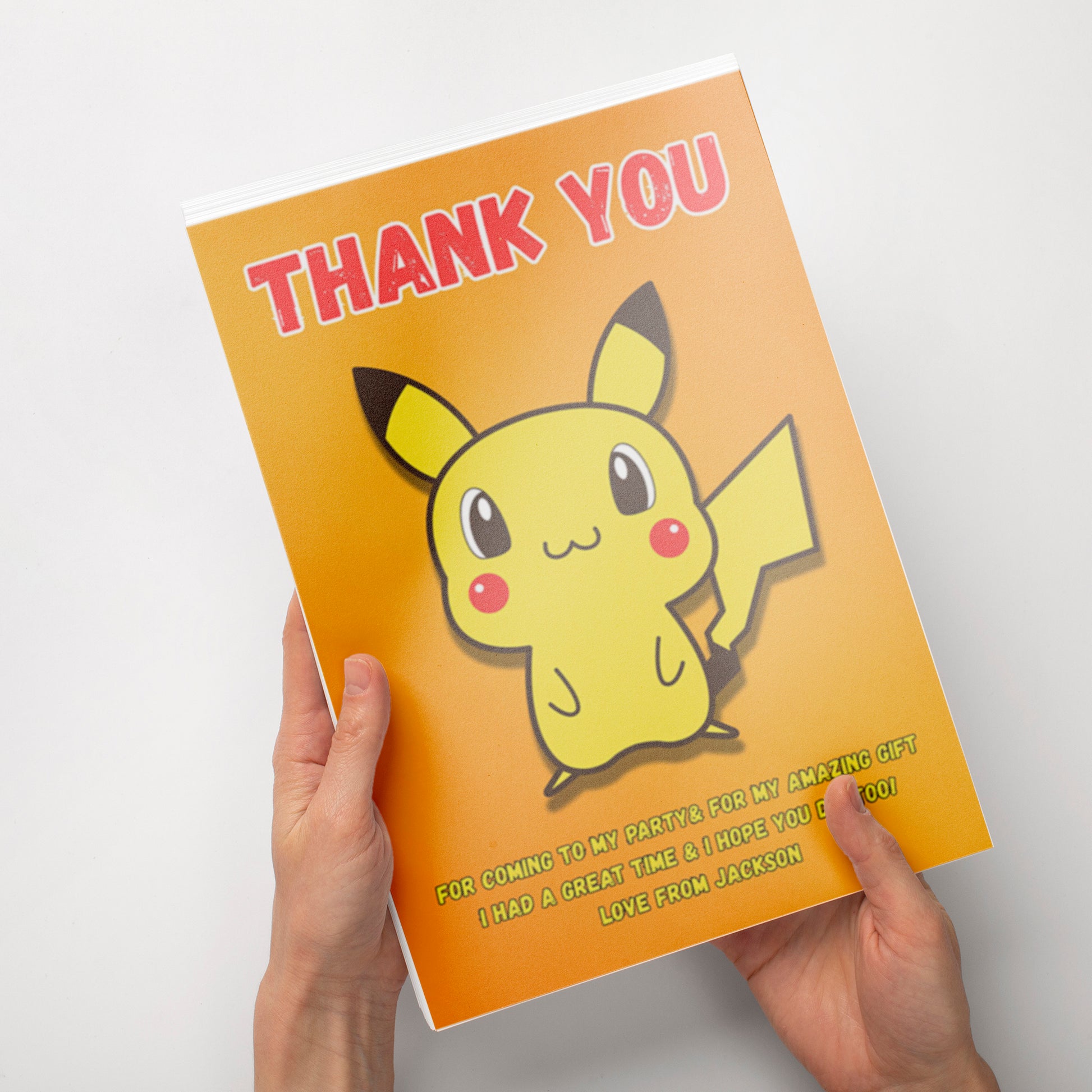 thank you pokemon cards Gotta Catch'em All Birthday Party Supplies Pikachu NEW Pokemon Thank You Cards