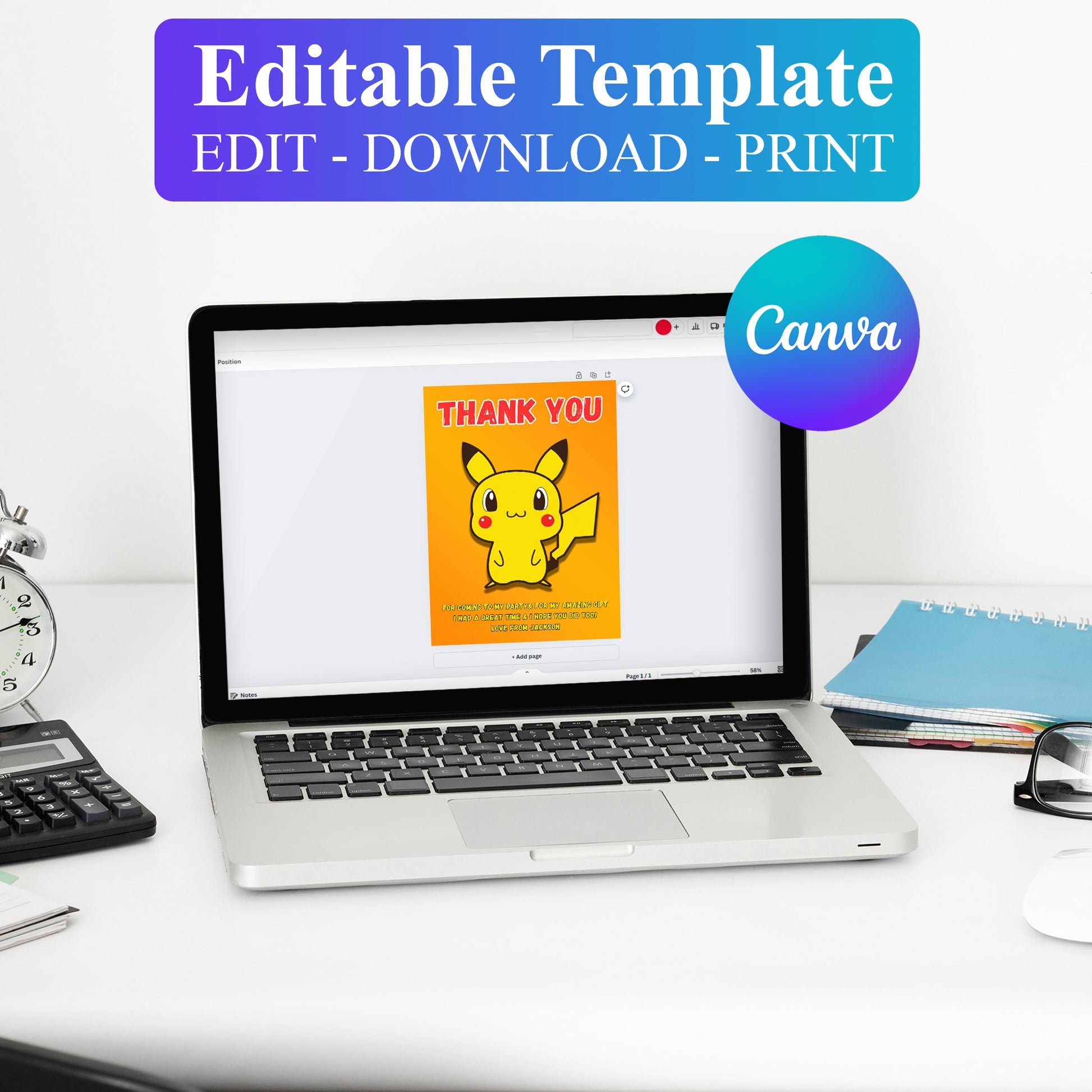 Pokemon Thank You Cards CreativeRino Pokemon Thank You Cards CreativeRino