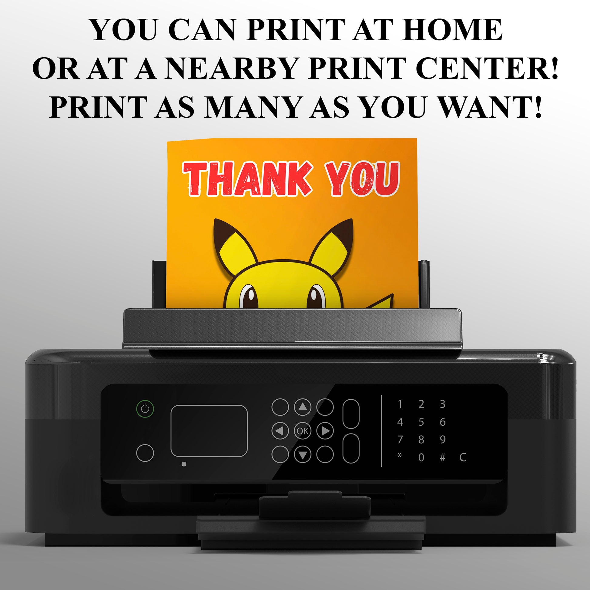 Pokemon Thank You Cards - CreativeRino