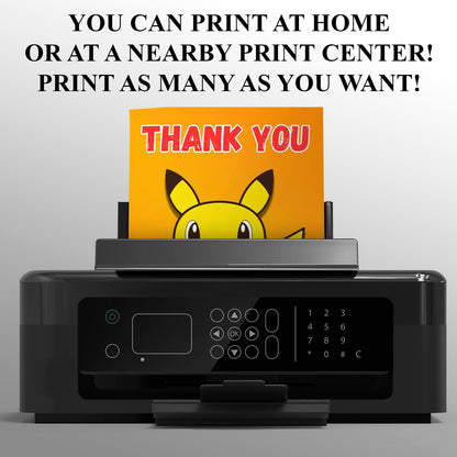 Pokemon Thank You Cards - CreativeRino