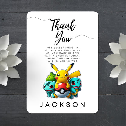 Digital Pokemon Thank You Card Template - CreativeRino