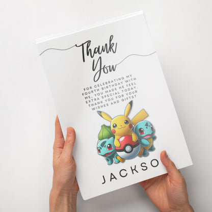 Digital Pokemon Thank You Card Template - CreativeRino