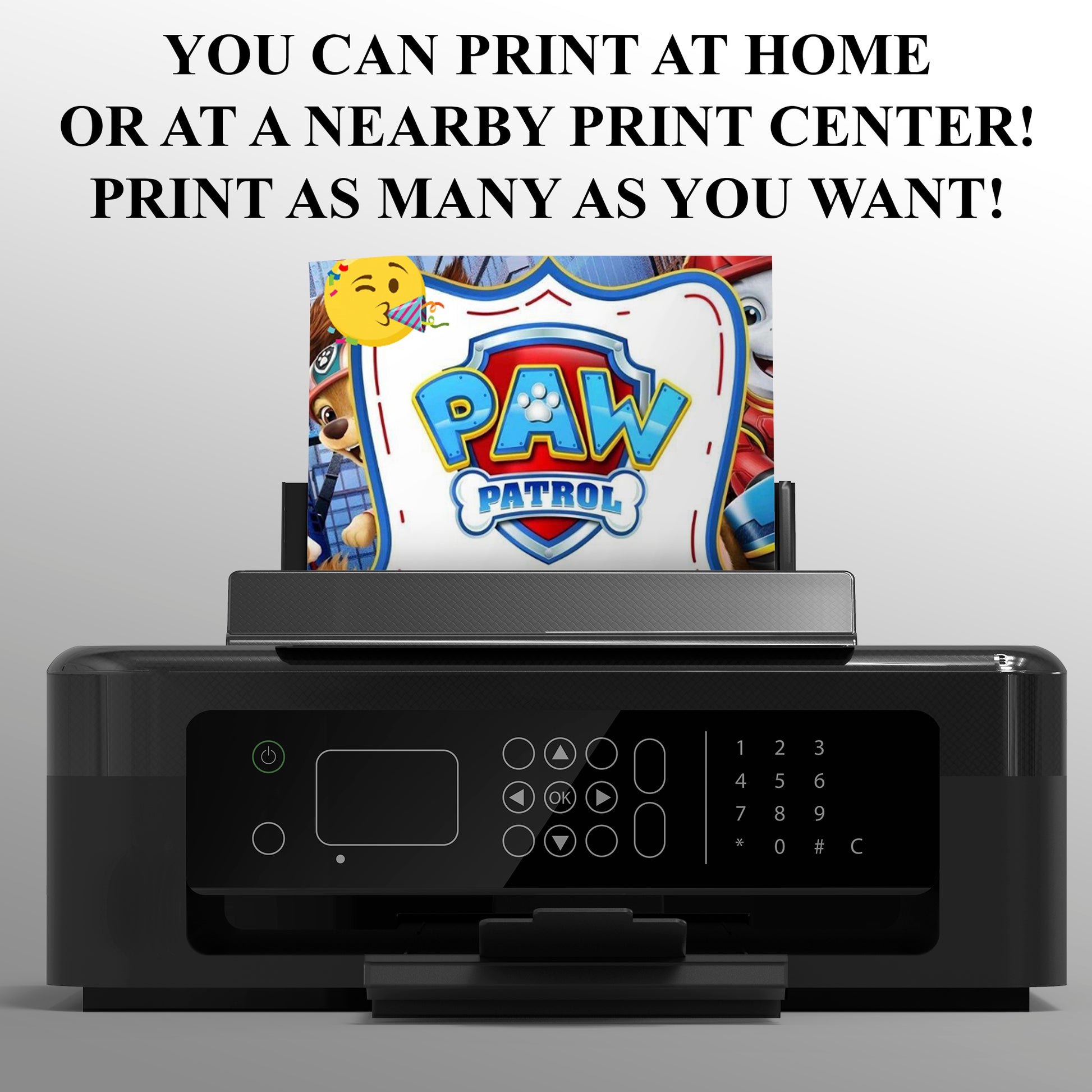 Pow Patrol Thank You Card Invite - CreativeRino