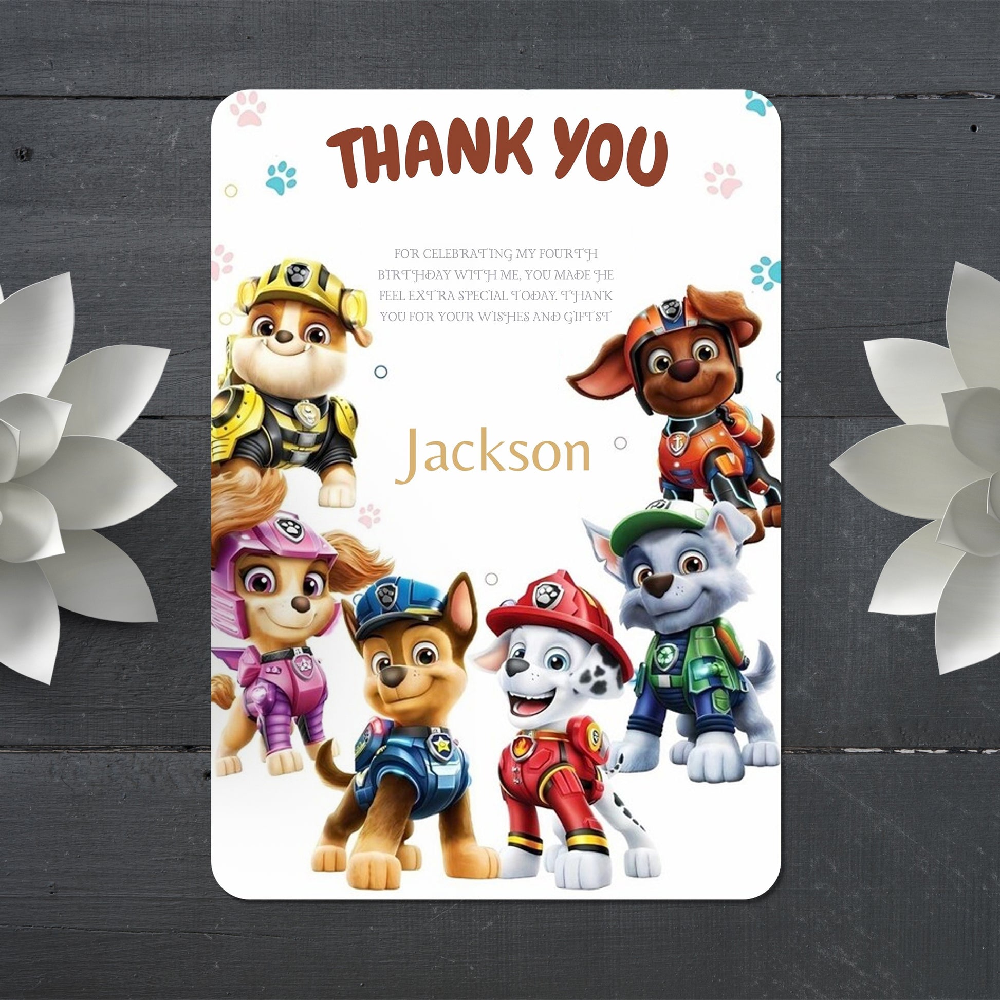 Pow Patrol Thank You Cards - CreativeRino