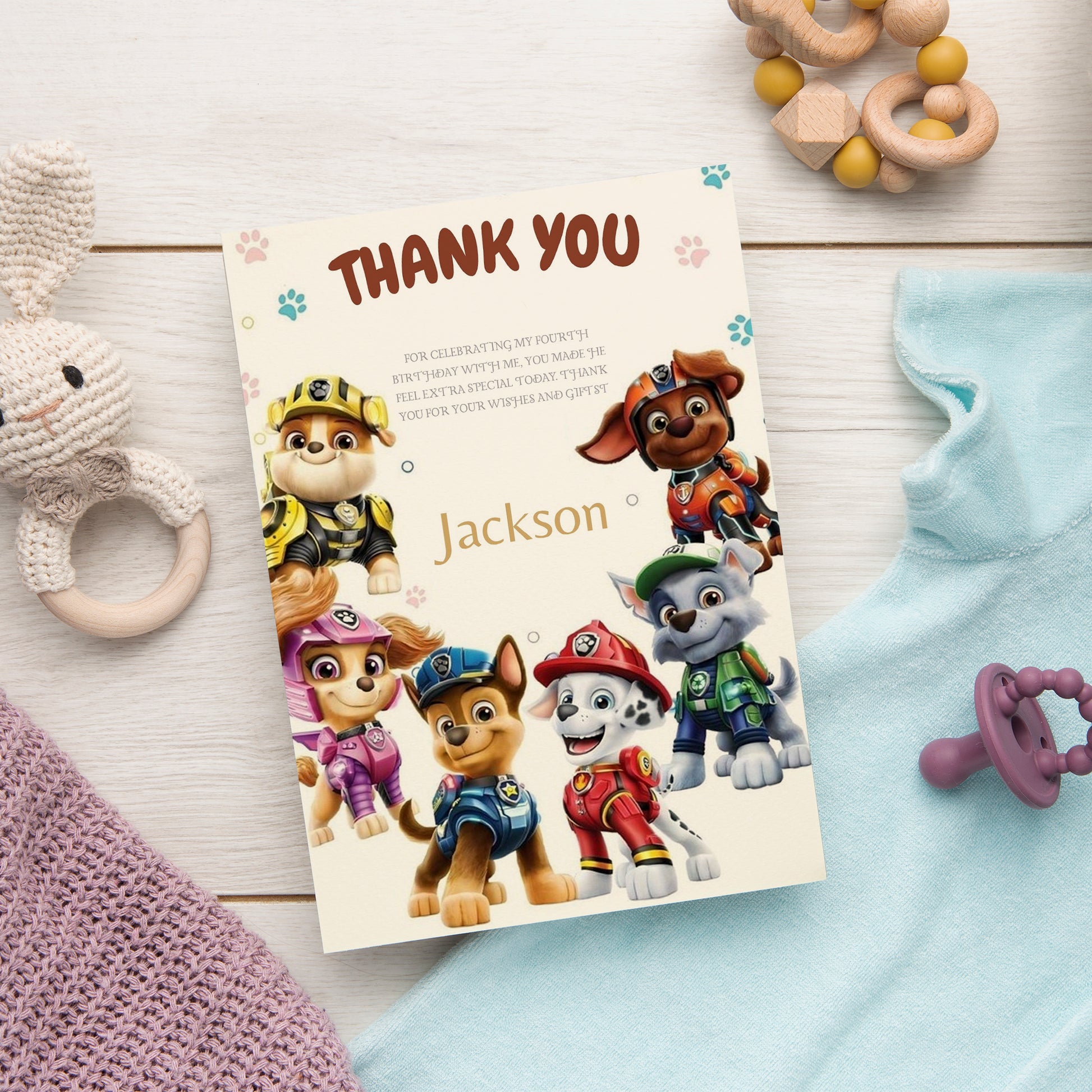 Pow Patrol Thank You Cards - CreativeRino