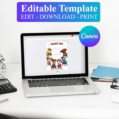 Pow Patrol Thank You Cards - CreativeRino