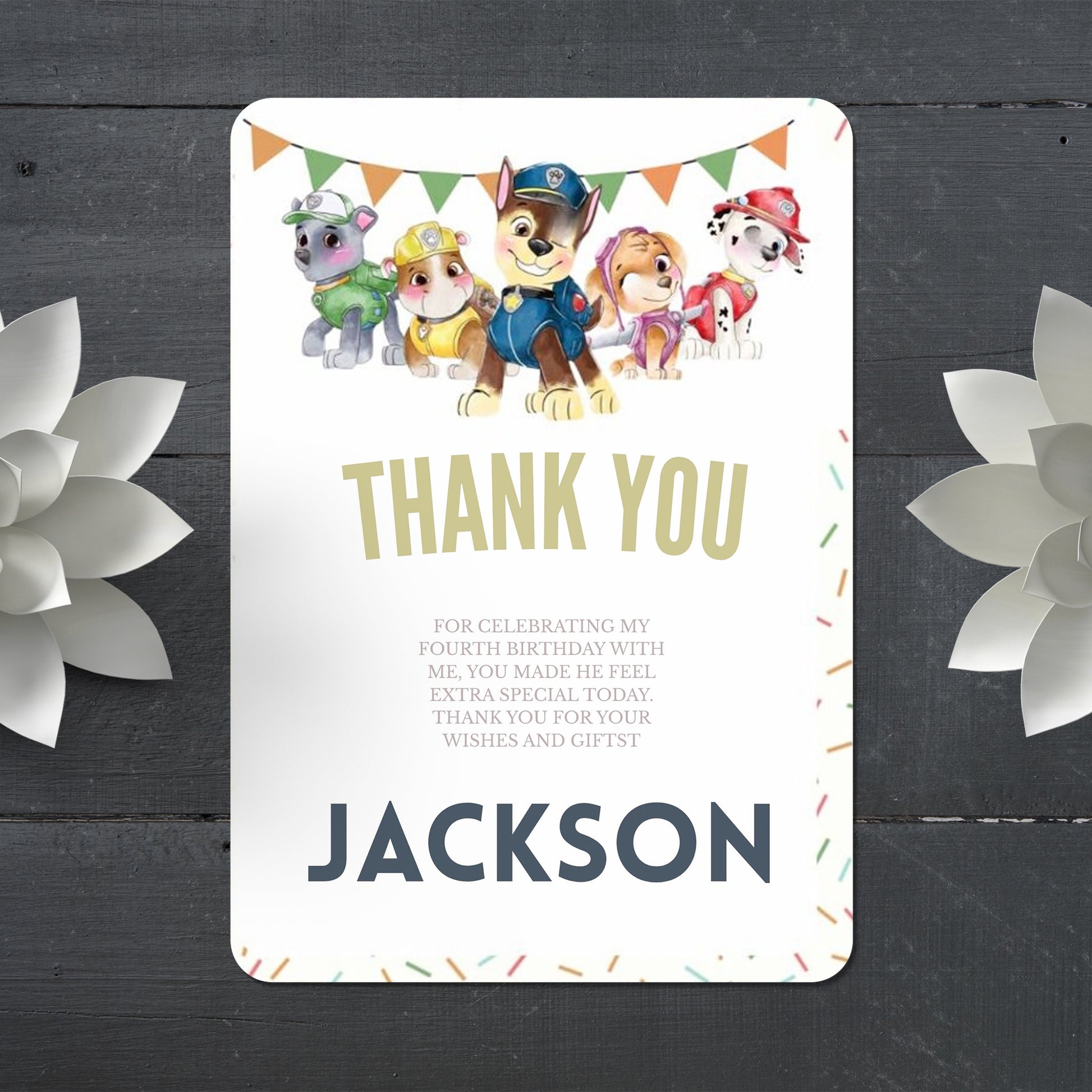Pow Patrol Digital Thank You Card - CreativeRino