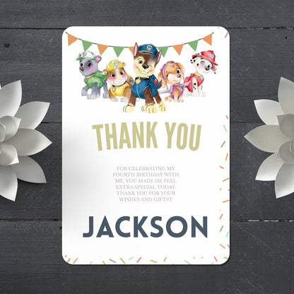 Pow Patrol Digital Thank You Card - CreativeRino