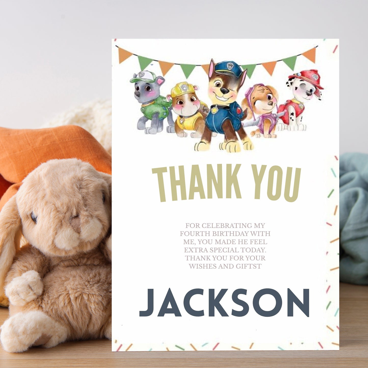 Pow Patrol Digital Thank You Card - CreativeRino