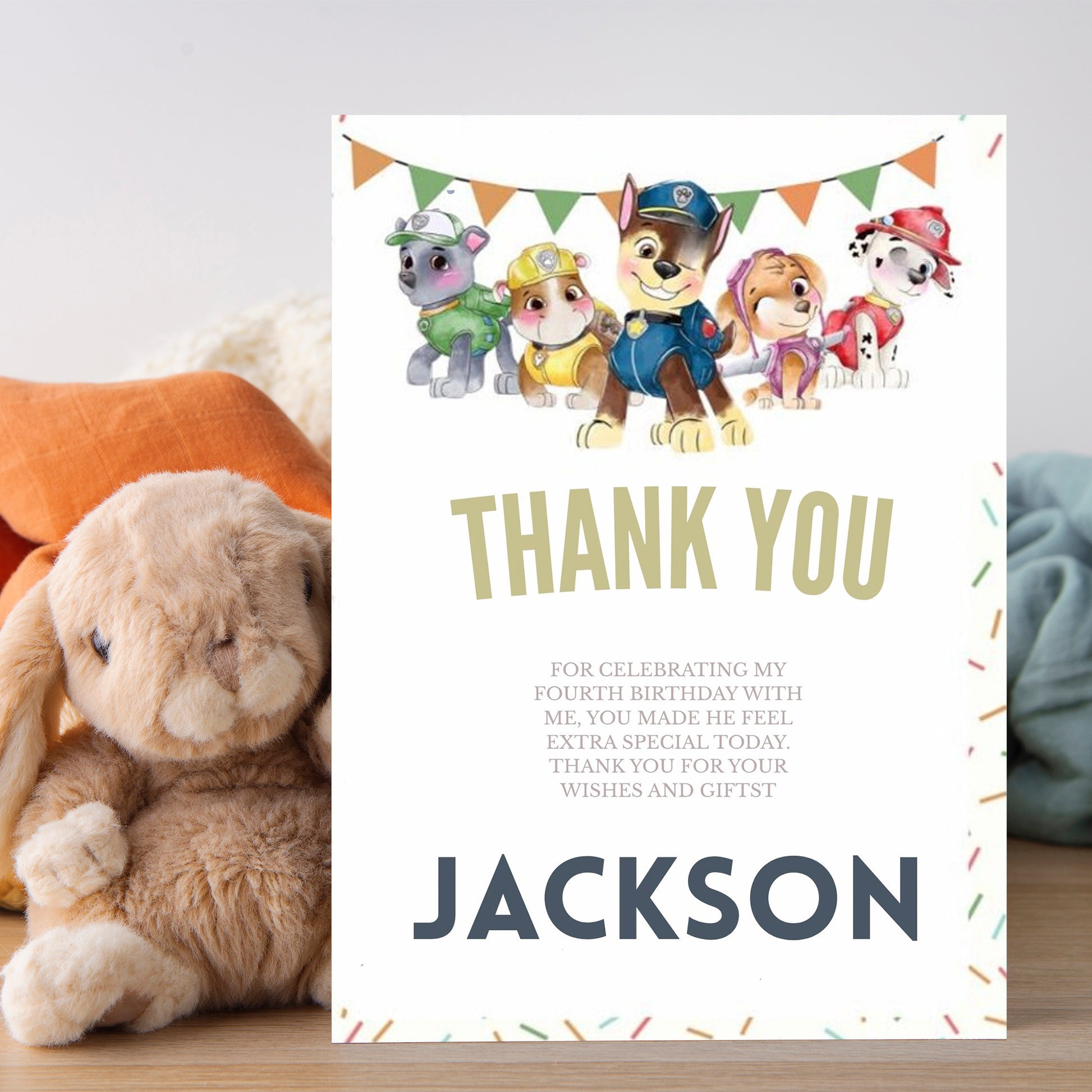 Pow Patrol Digital Thank You Card - CreativeRino