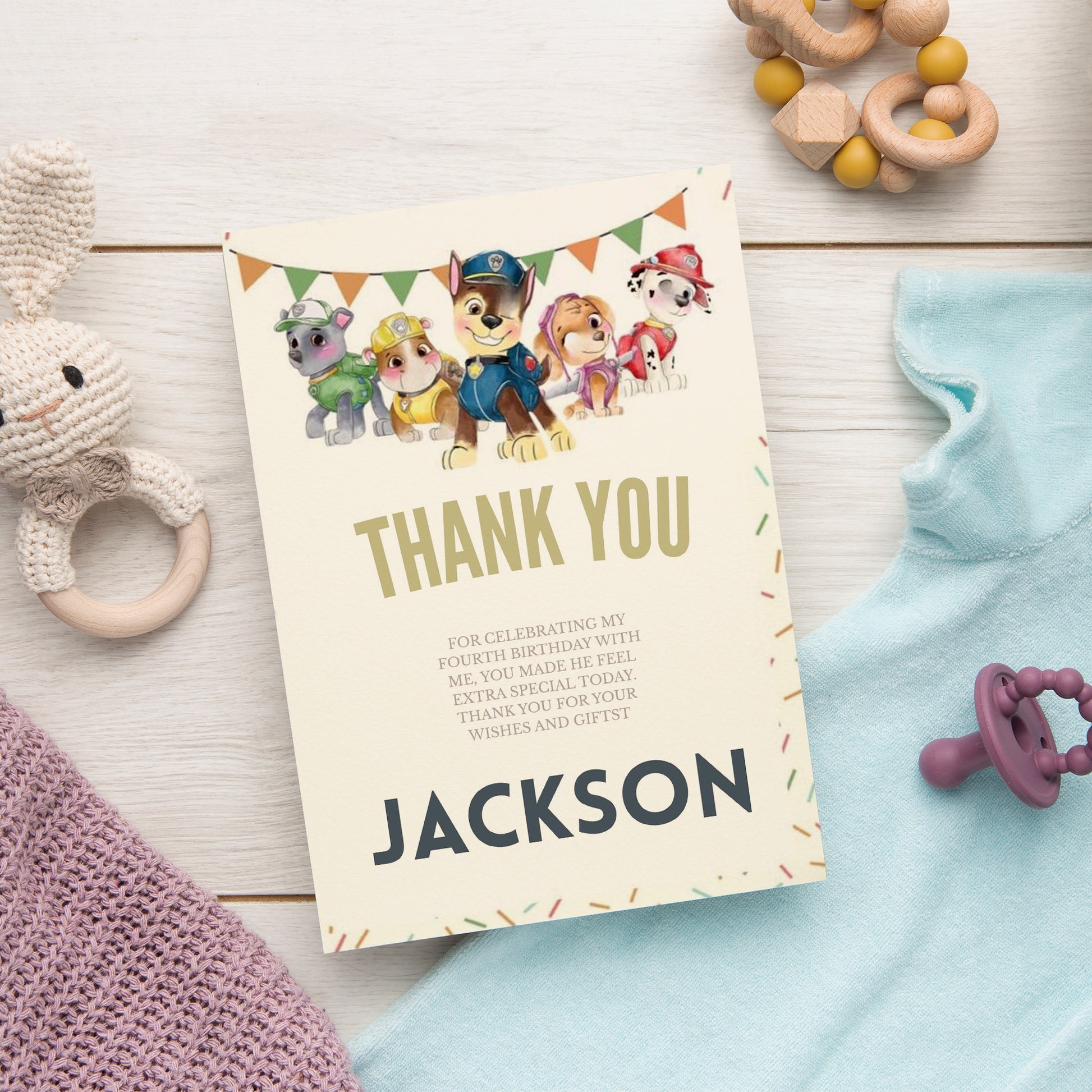 Pow Patrol Digital Thank You Card - CreativeRino