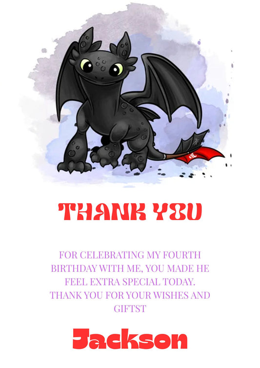 How To Train Your Dragon Thank You Cards - CreativeRino