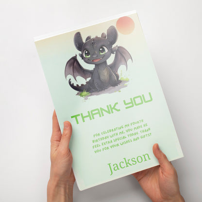 How To Train Your Dragon Birthday Thank You Card - CreativeRino