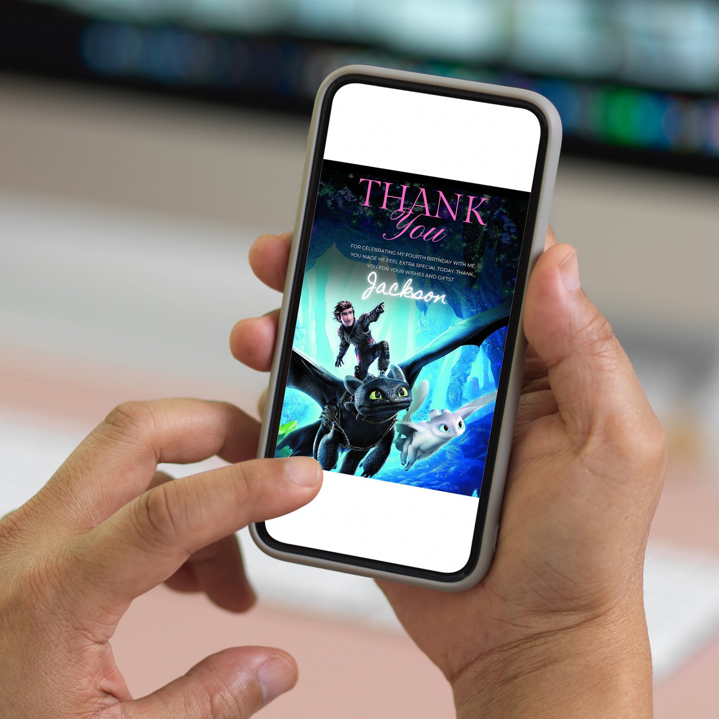 How To Train Your Dragon Party Thank You Card - CreativeRino