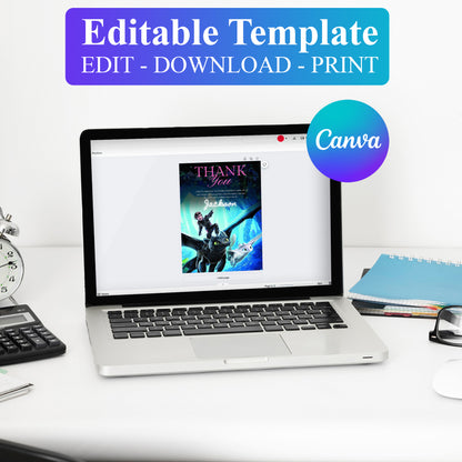 How To Train Your Dragon Party Thank You Card - CreativeRino