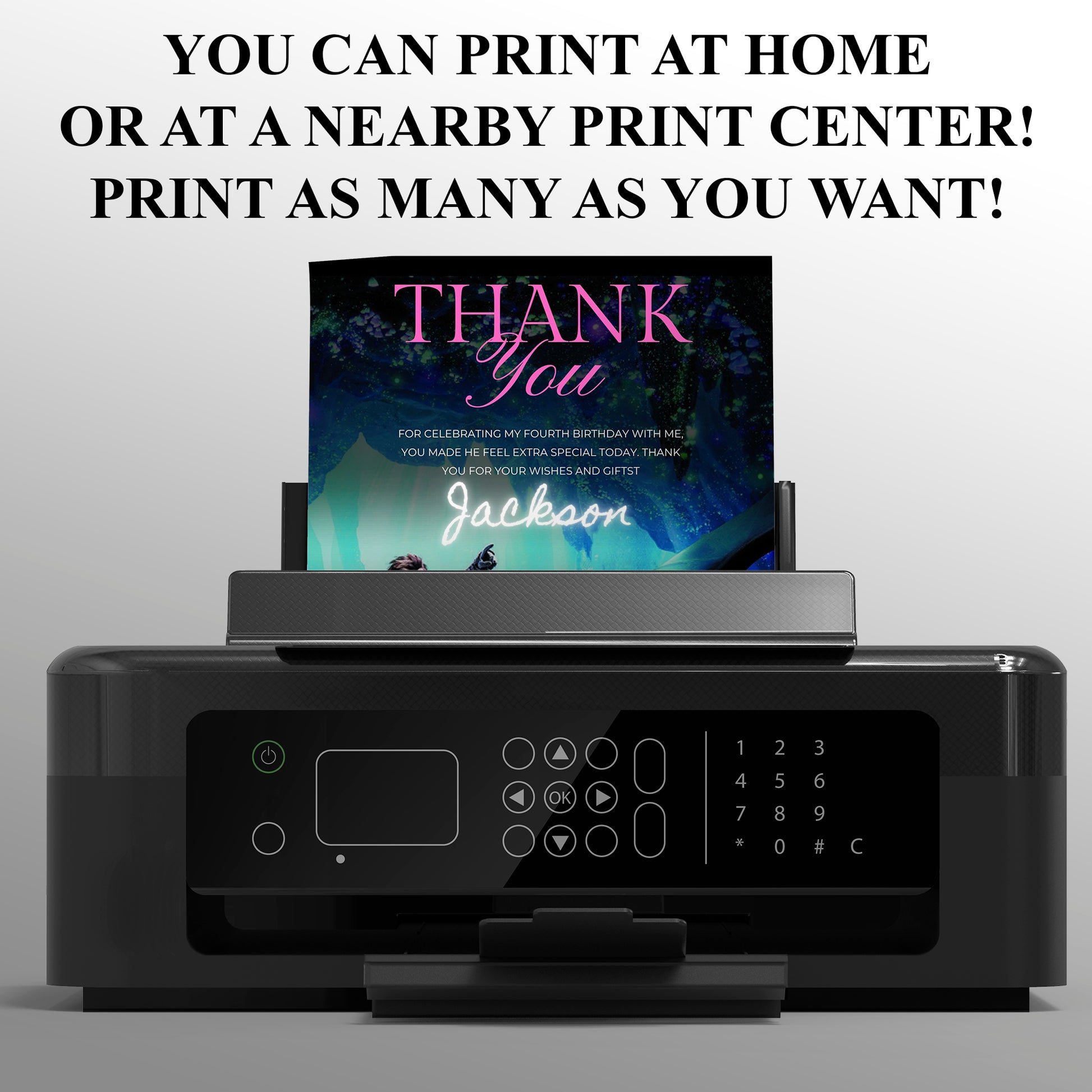 How To Train Your Dragon Party Thank You Card - CreativeRino