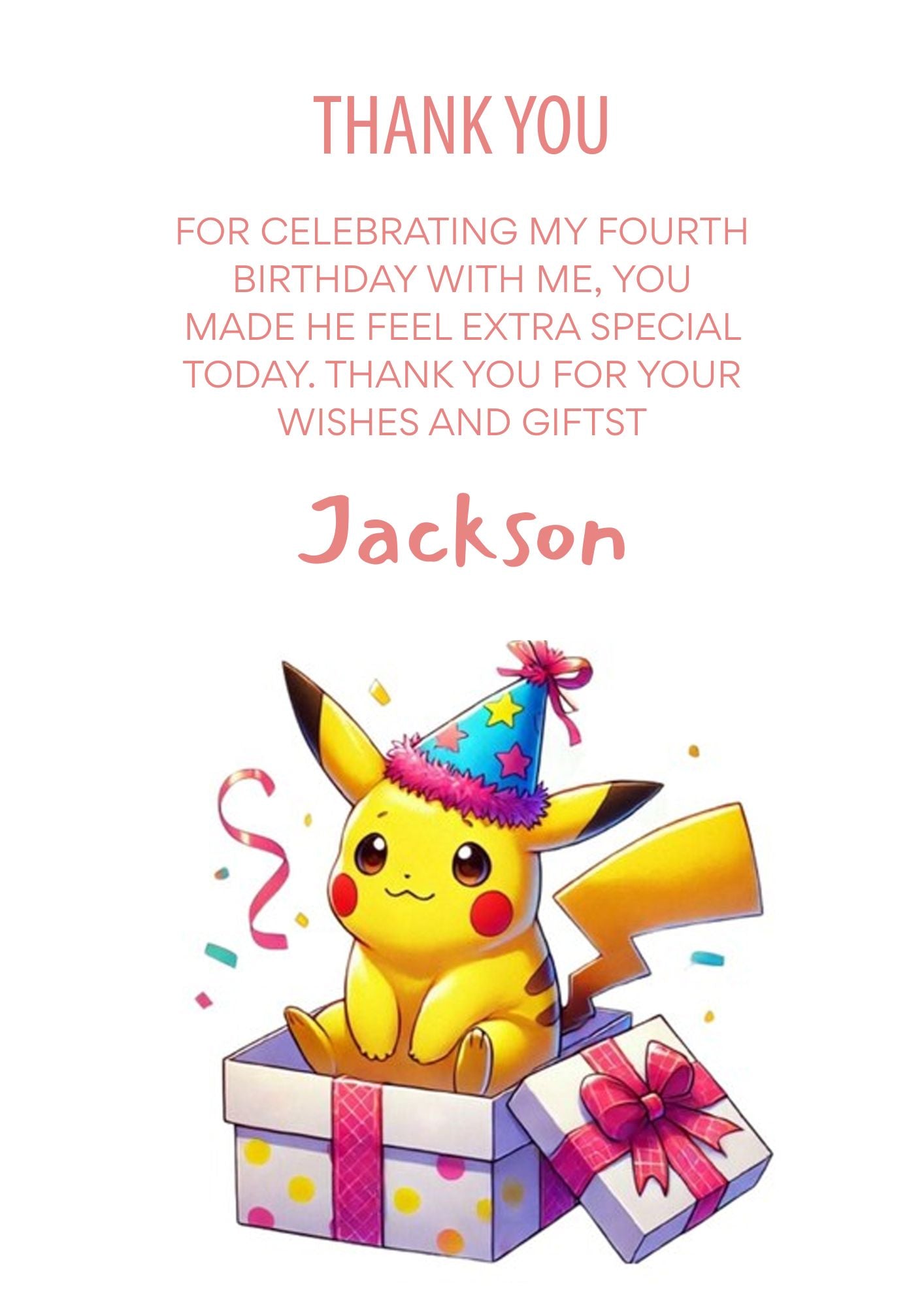 Pokemon Thank You Cards Template - CreativeRino