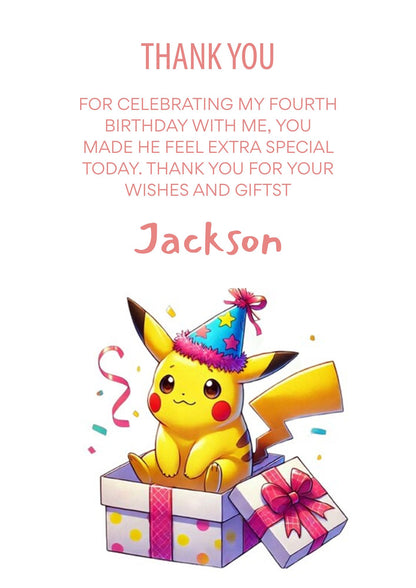 Pokemon Thank You Cards Template - CreativeRino