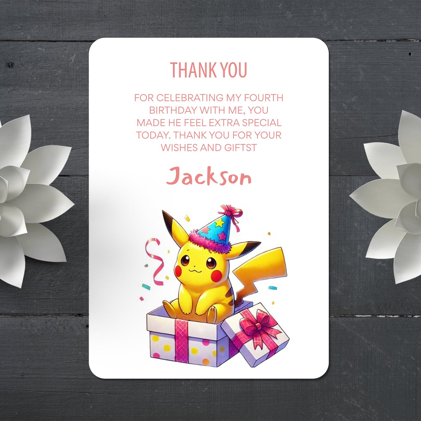 Pokemon Thank You Cards Template - CreativeRino