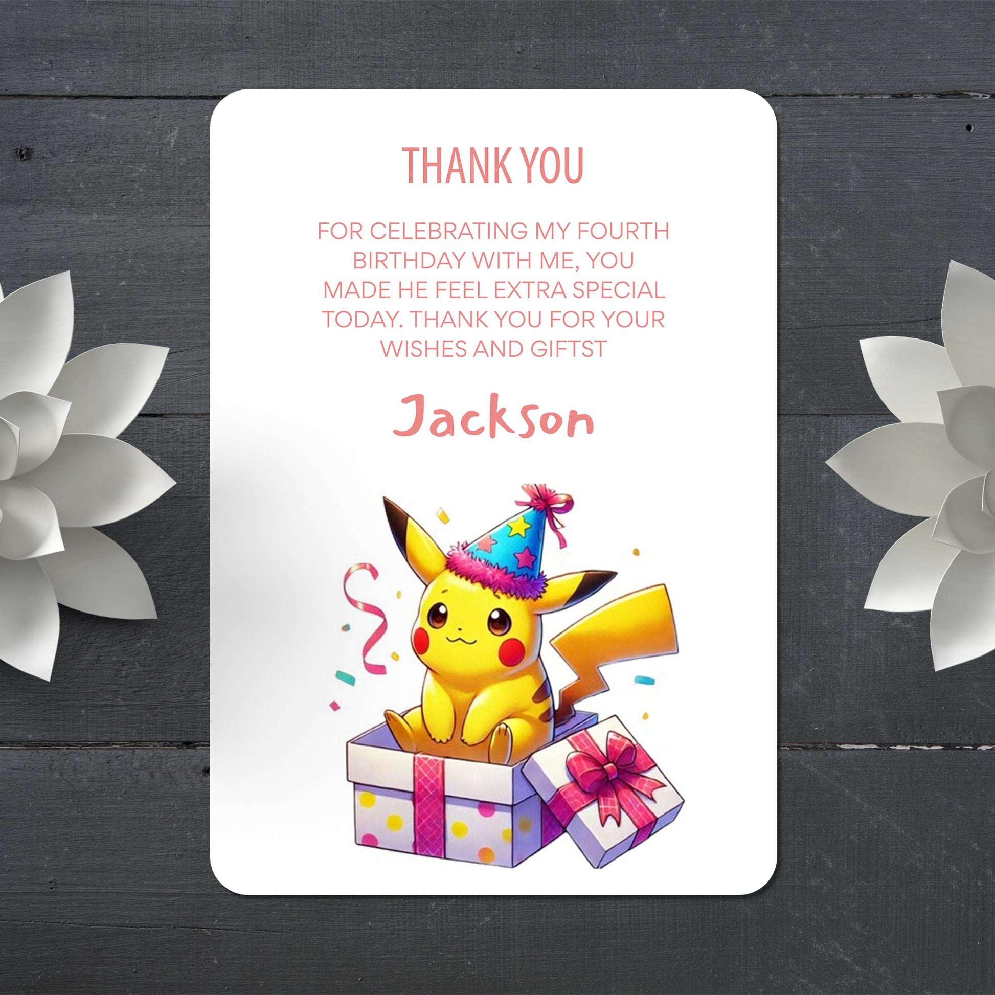 Pokemon Thank You Cards Template - CreativeRino