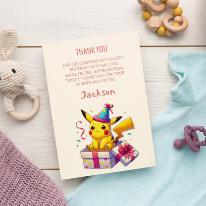 Pokemon Thank You Cards Template - CreativeRino