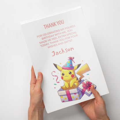 Pokemon Thank You Cards Template - CreativeRino