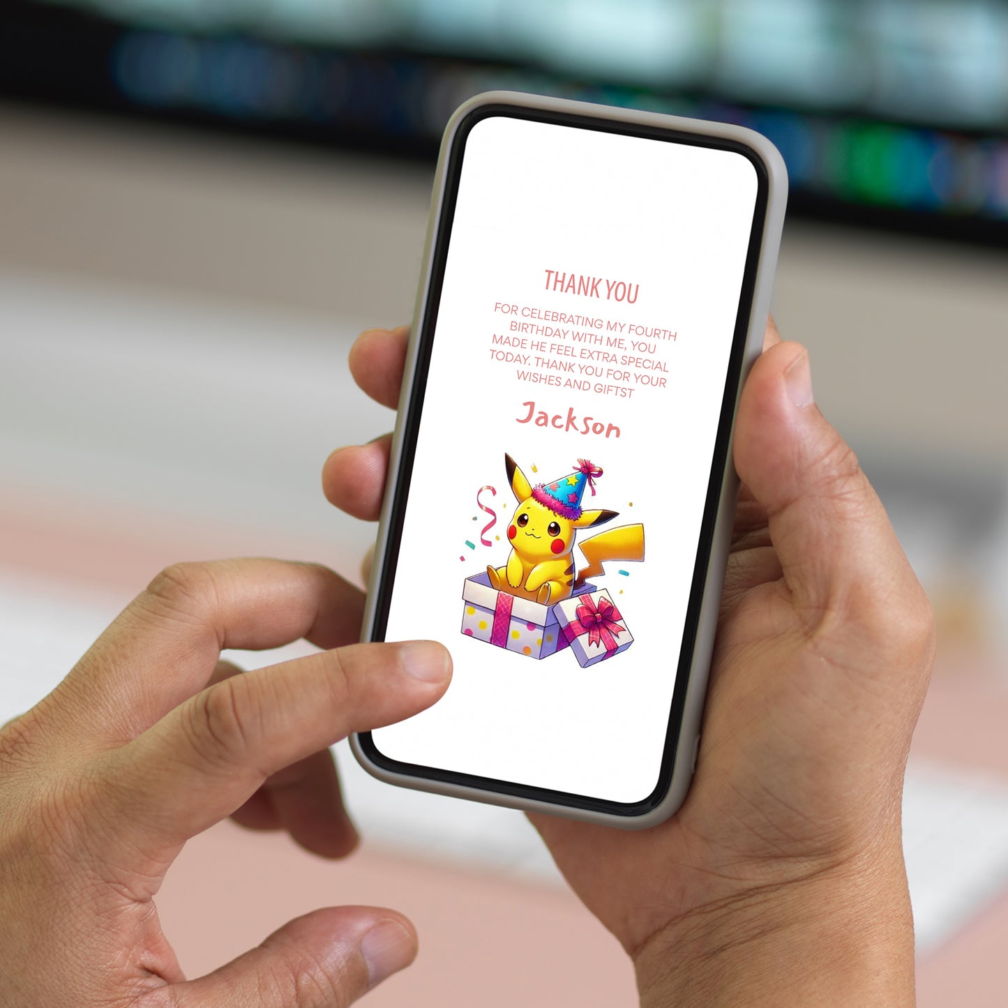 Pokemon Thank You Cards Template - CreativeRino