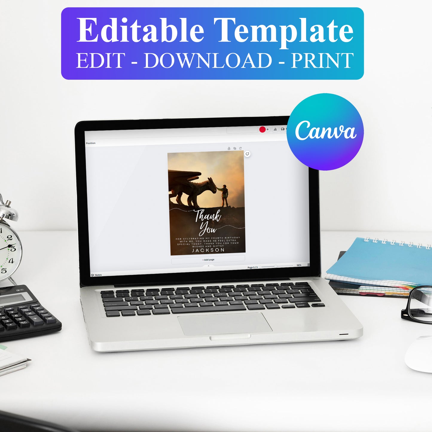 How To Train Your Dragon Digital Thank You Card - CreativeRino