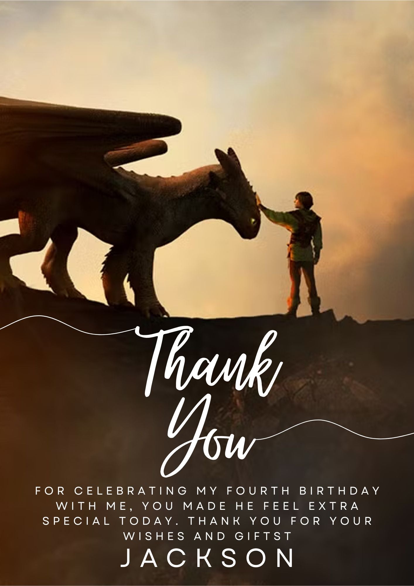 How To Train Your Dragon Digital Thank You Card - CreativeRino