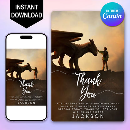 How To Train Your Dragon Digital Thank You Card - CreativeRino