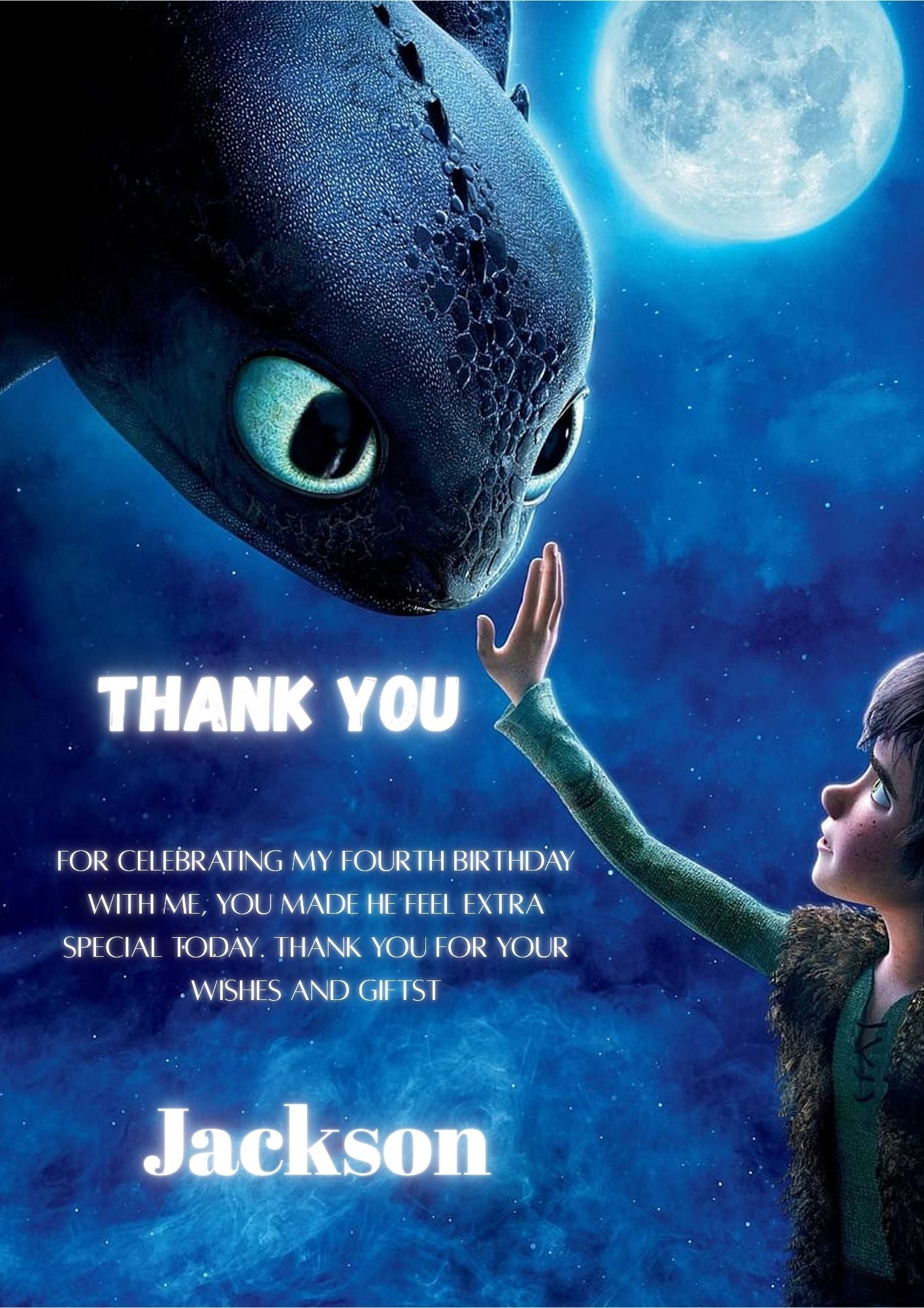 How To Train Your Dragon Printable Thank You Card - CreativeRino