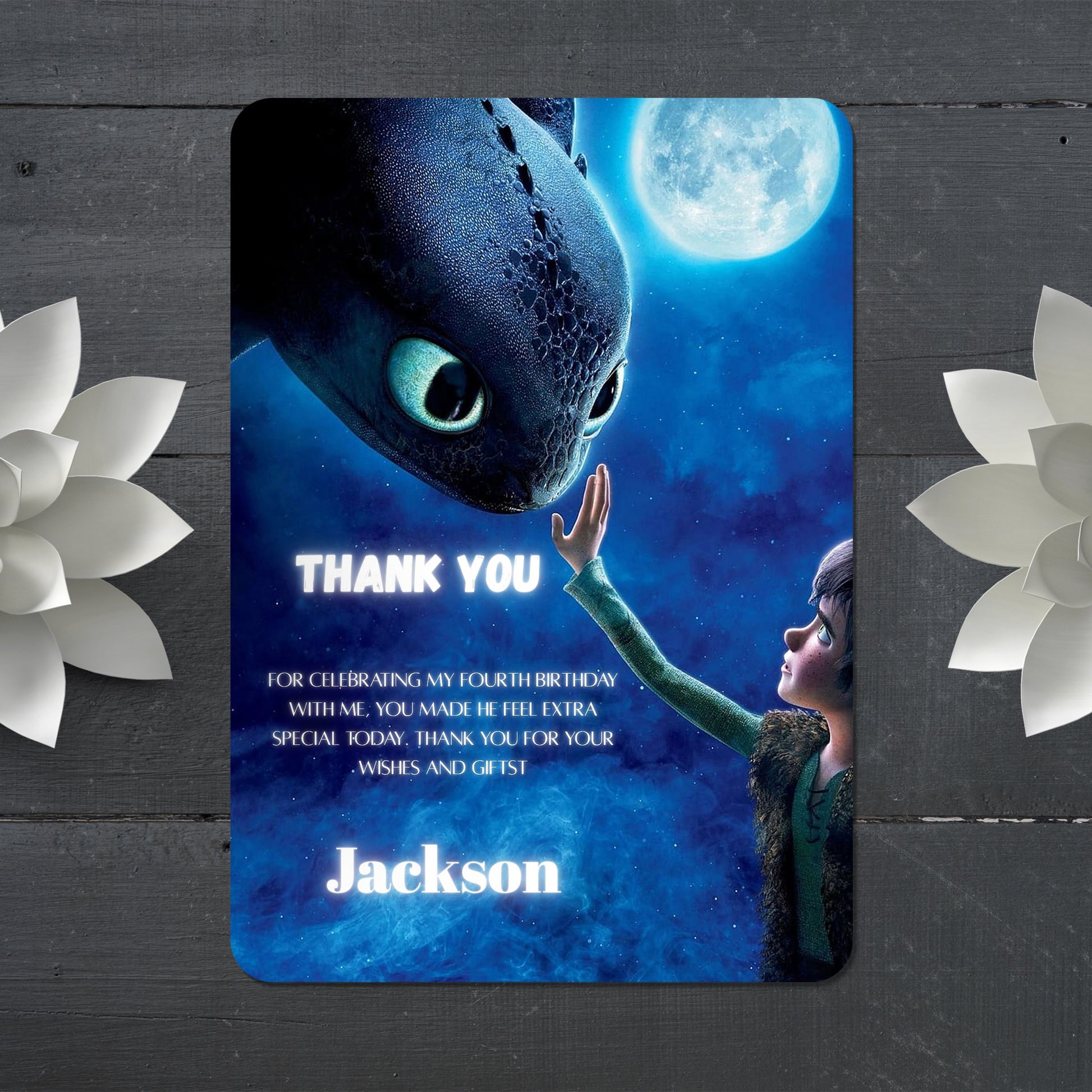 How To Train Your Dragon Printable Thank You Card - CreativeRino